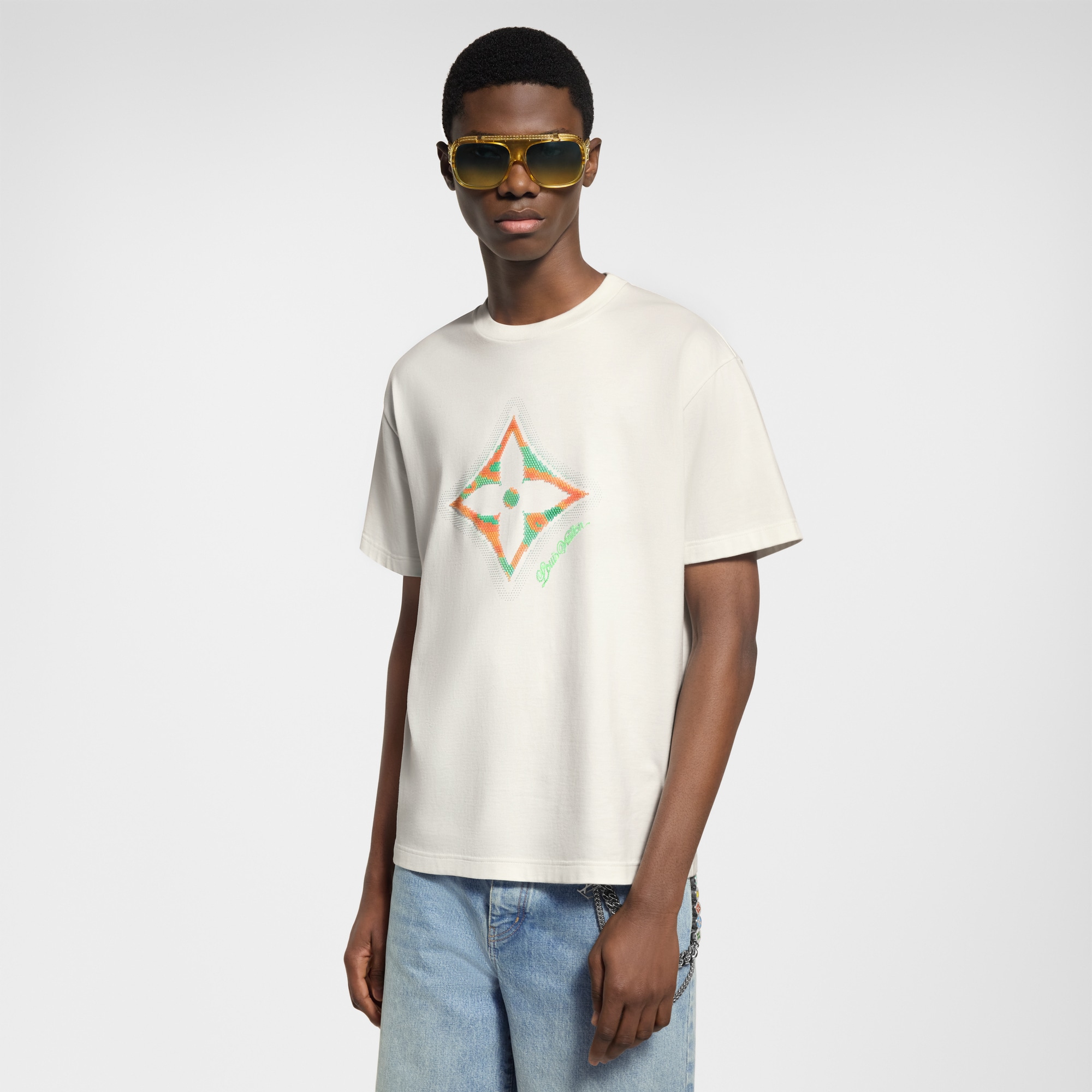 Monogram Flower 3D Gradient Print T-Shirt - Ready-to-Wear | LOUIS